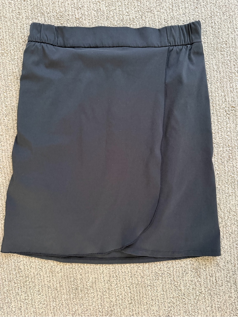 Toad&Co Black Mini Skirt with Wrap Detail